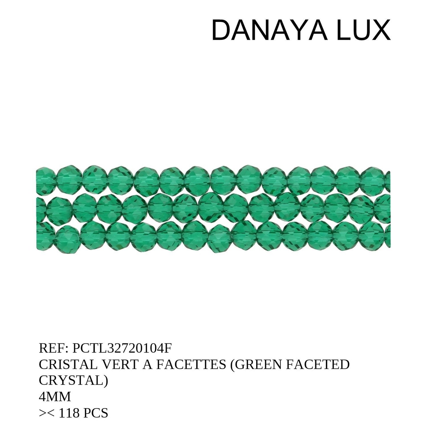 CRISTAL FACETADO VERDE 4MM