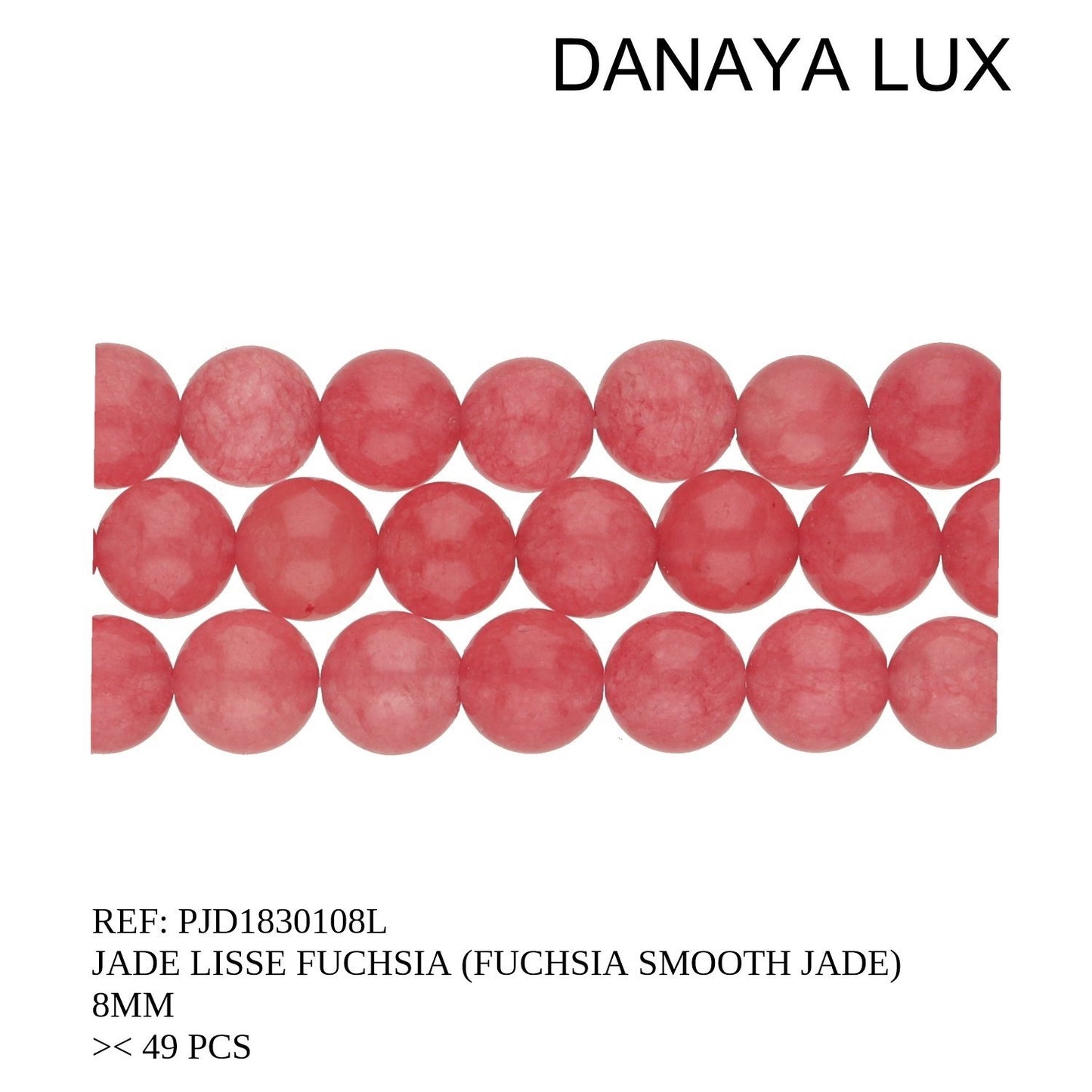 JADE LISSE FUCHSIA 8MM