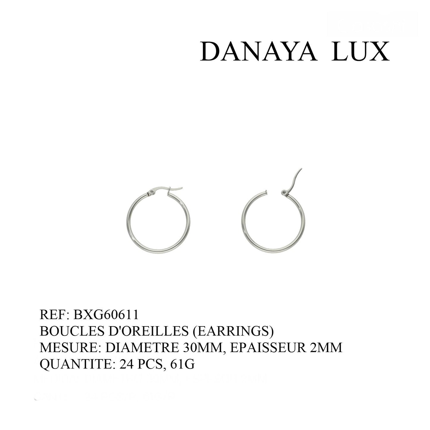 BOUCLES D'OREILLES DIAMETRE 70MM