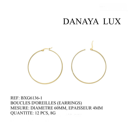 BOUCLES D'OREILLES DIAMETRE 60MM