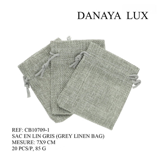 SAC EN LIN GRIS 7X9