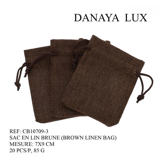 SAC EN LIN BRUN 7X9