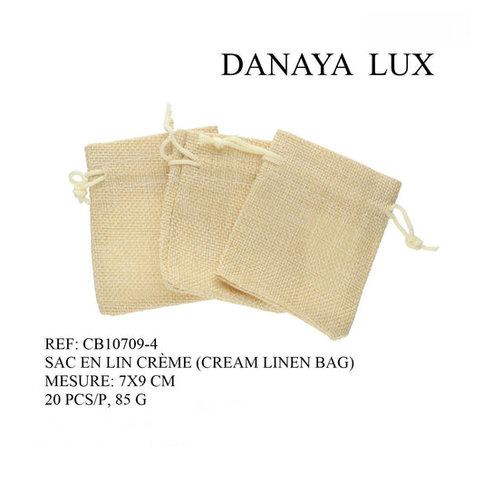 SAC EN LIN CRÈME 7X9