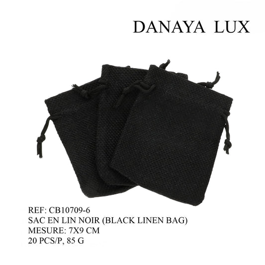 SAC EN LIN NOIR 7X9