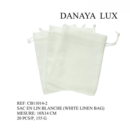 SAC EN LIN BLANC 10X14