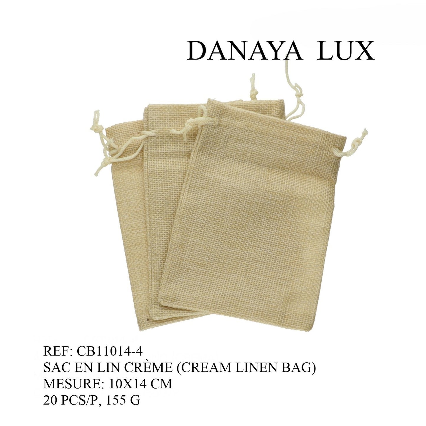 SAC EN LIN CRÈME 10X14