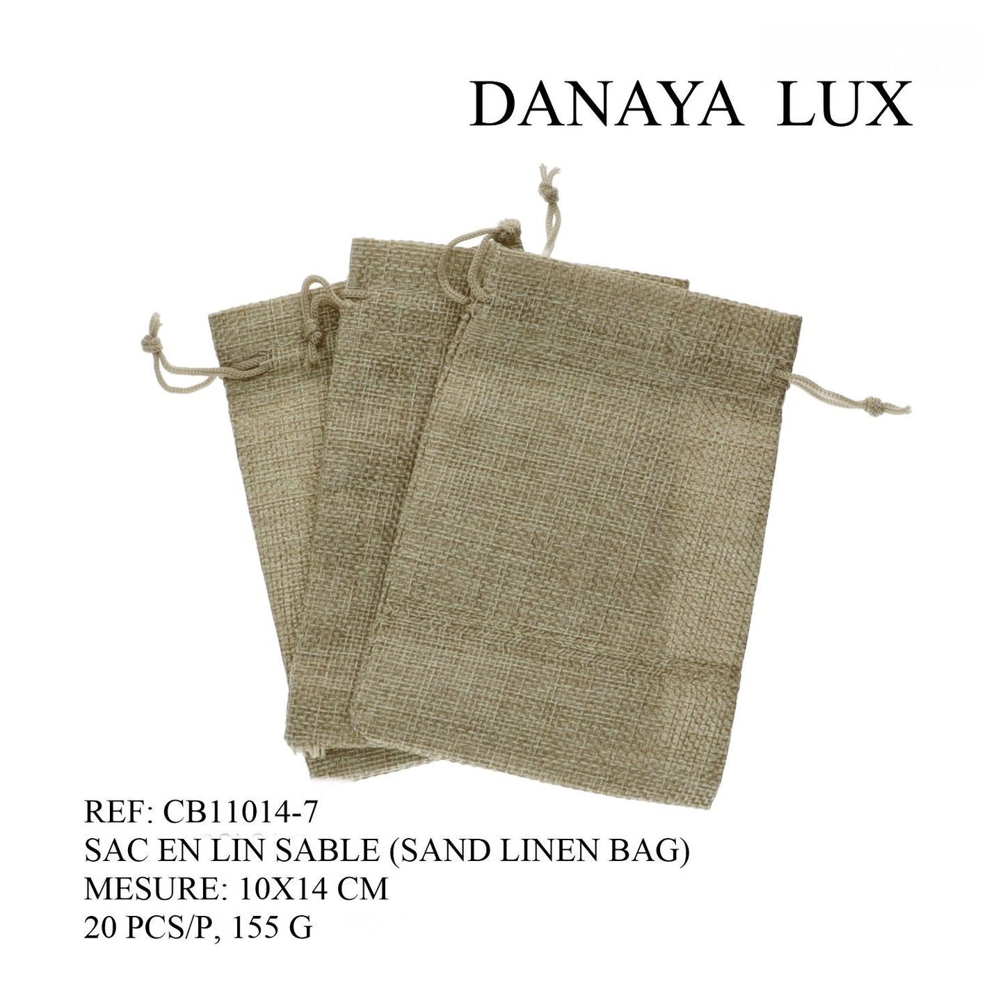 SAC EN LIN SABLE 10X14