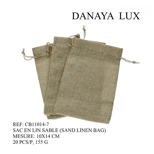 SAC EN LIN SABLE 10X14