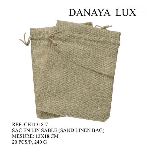 SAC EN LIN SABLE 13X18