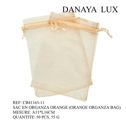 SAC EN ORGANZA ORANGE 11*16