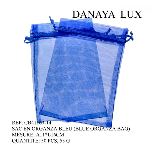 SAC EN ORGANZA BLUE 11*16
