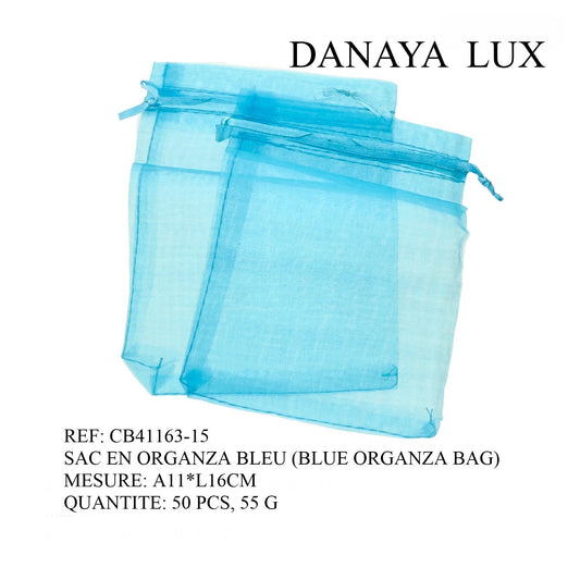SAC EN ORGANZA BLUE 11*16