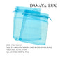 SAC EN ORGANZA BLEU 11*16
