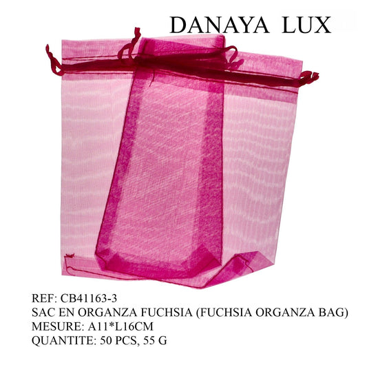 SAC EN ORGANZA FUCHSIA 11*16
