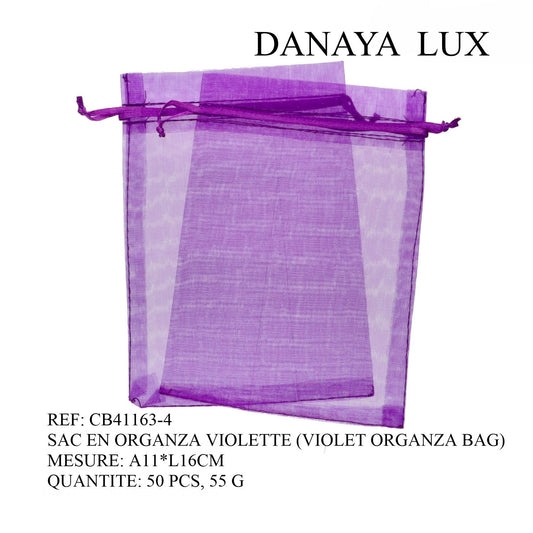 SAC EN ORGANZA VIOLETTE 11*16