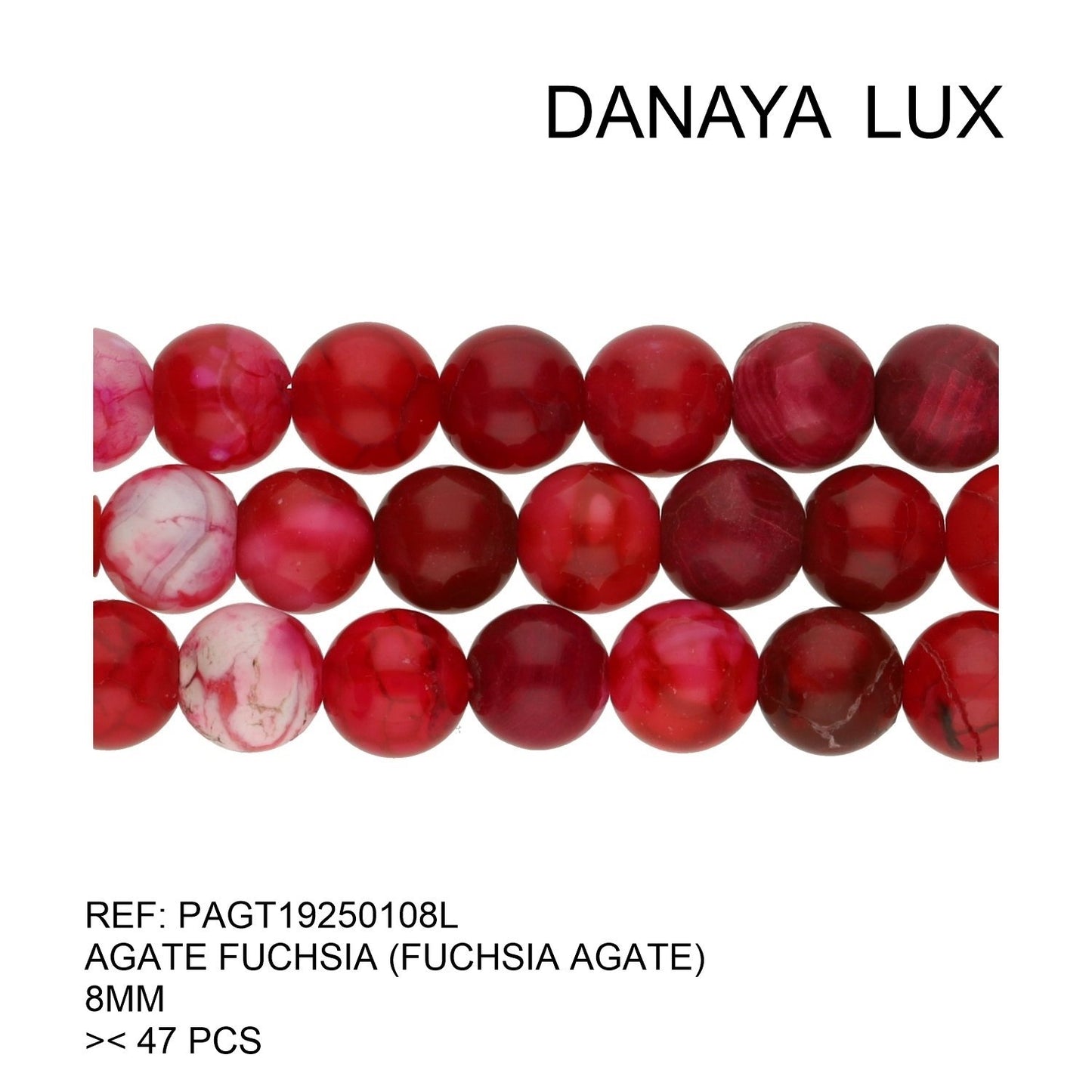 AGATE FUCHSIA 8MM
