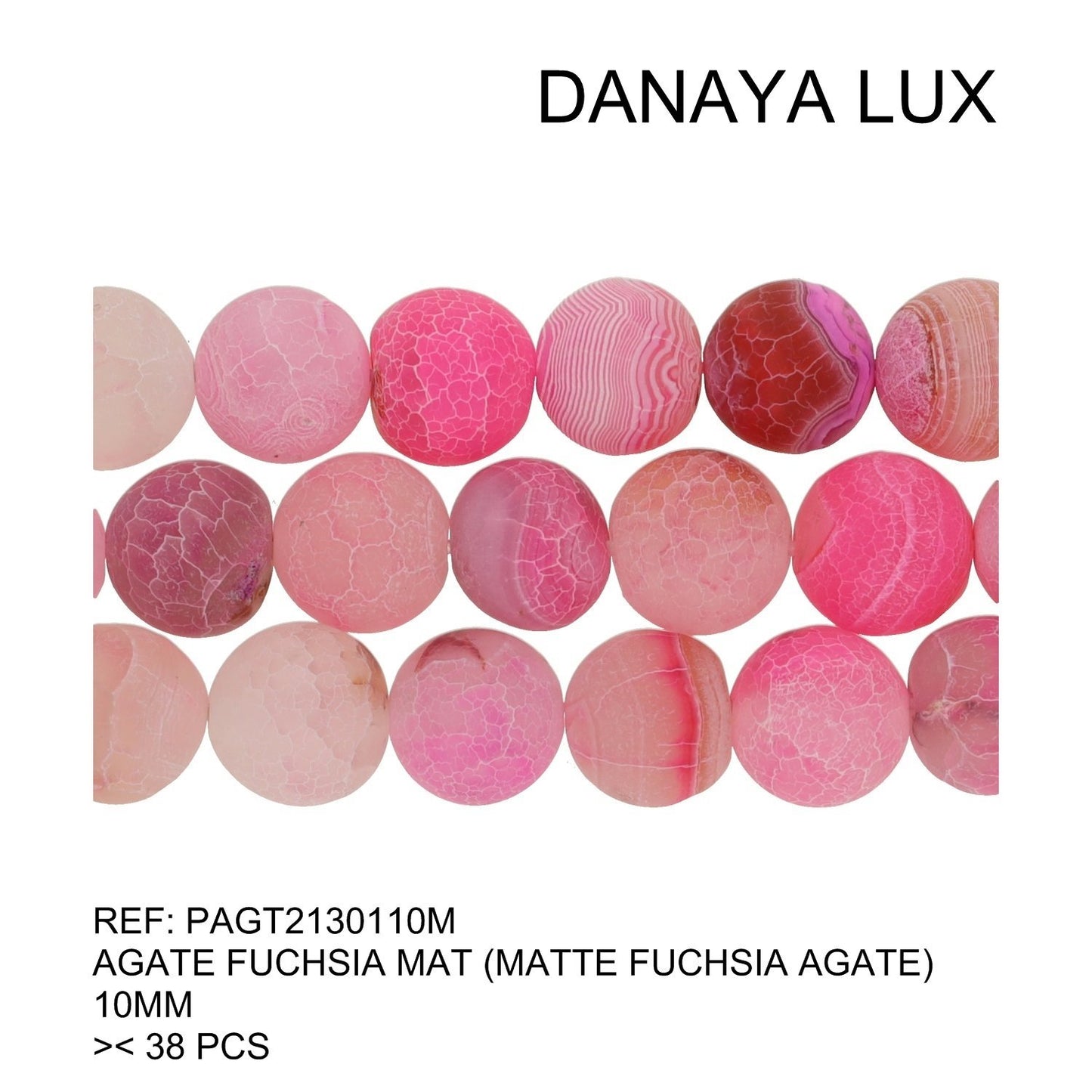 AGATE FUCHSIA MAT 10MM