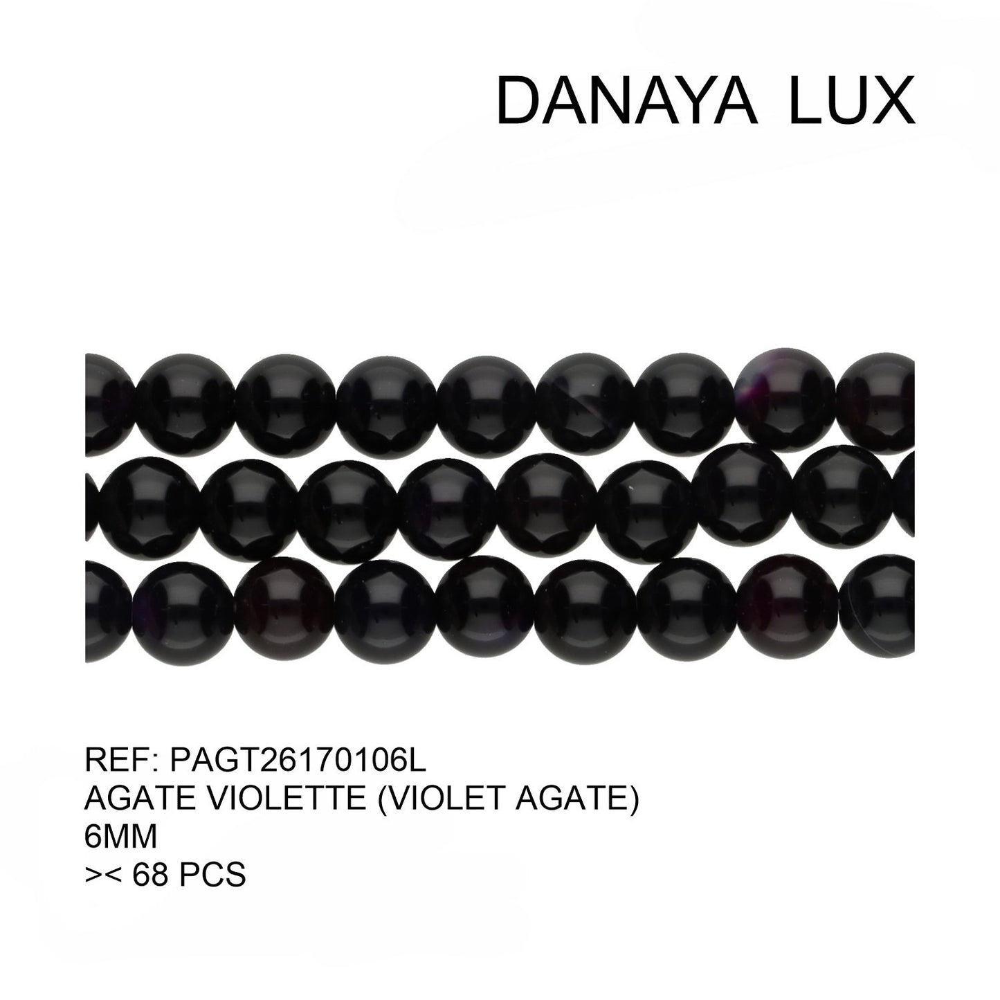 AGATE VIOLETTE 6MM