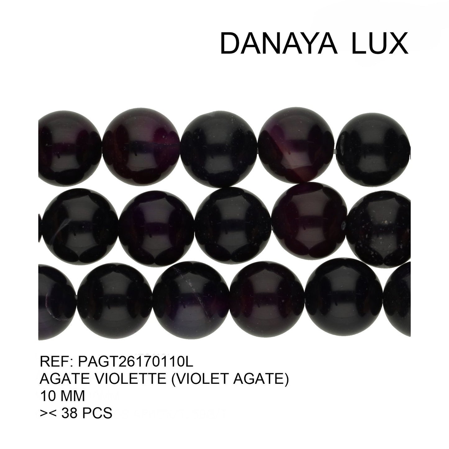 AGATE VIOLETTE 10MM