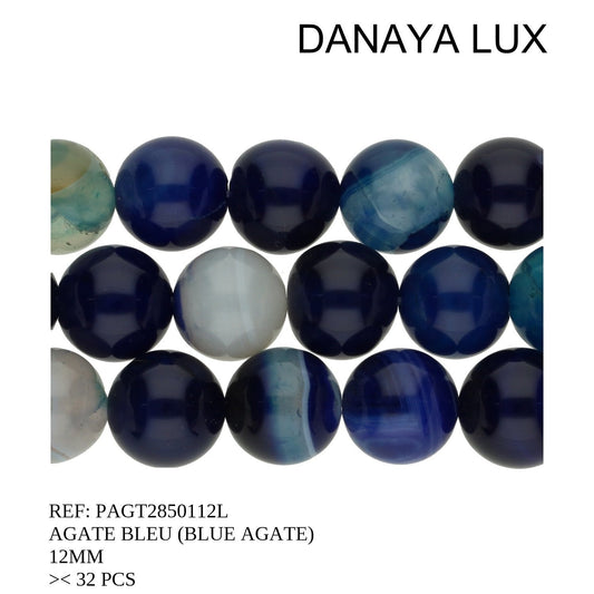 AGATE BLEUE 12MM