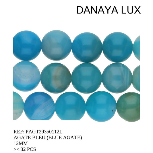 AGATE BLEUE 12MM