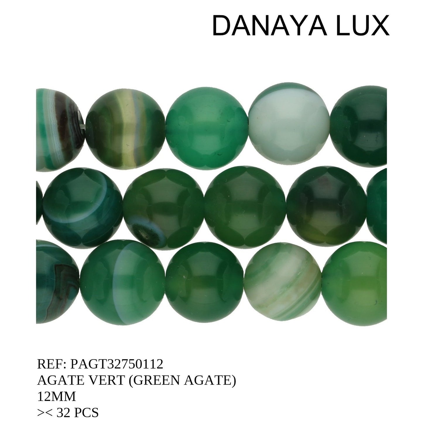 AGATE VERTE 12MM