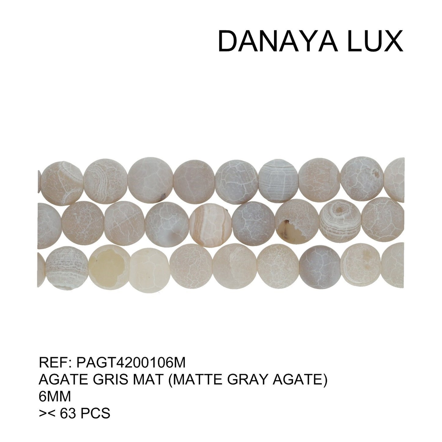 AGATE GRISE MATTE 6MM
