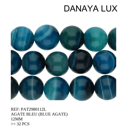 AGATE BLEUE 12MM