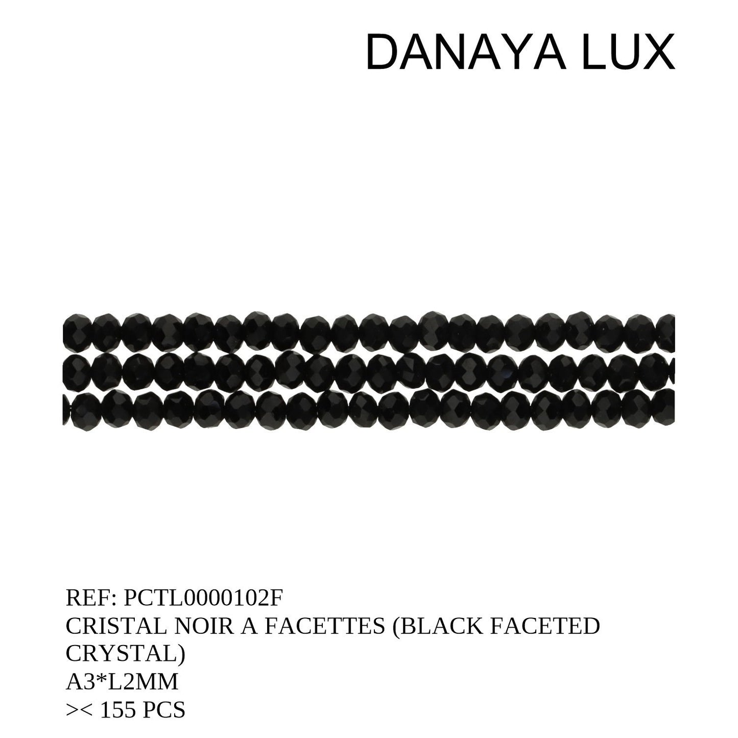 BLACK FACETED CRYSTAL A3*L2MM