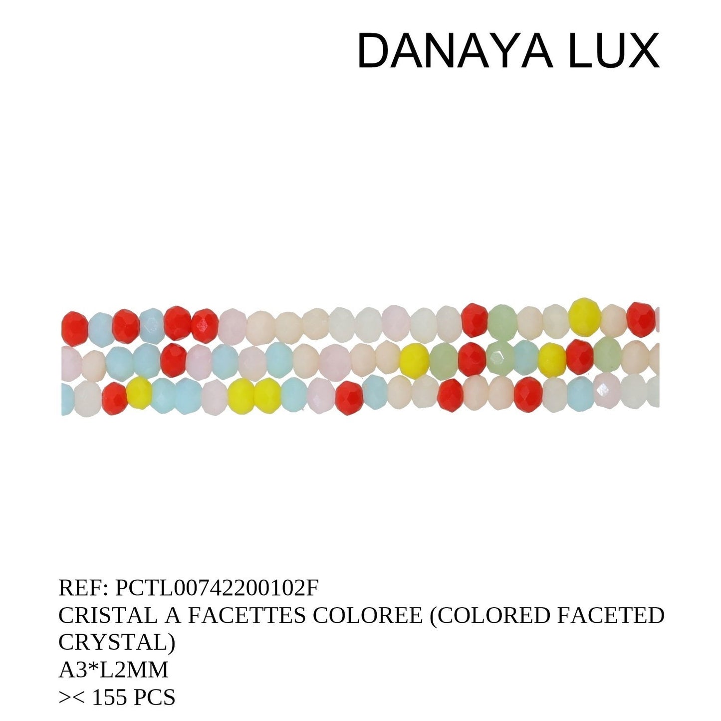 COLORED FACETED CRYSTAL A3*L2MM