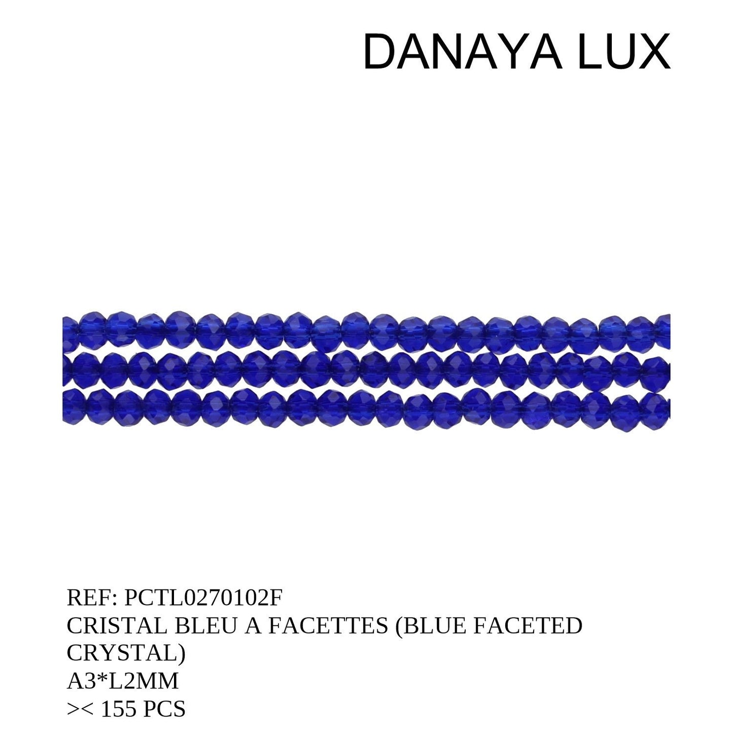 CRISTAL À FACETTES BLEU A3*L2MM