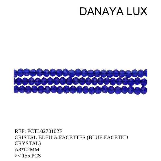 CRISTAL À FACETTES BLEU A3*L2MM