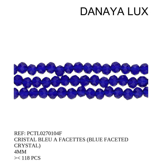 CRISTAL À FACETTES BLEU 4MM