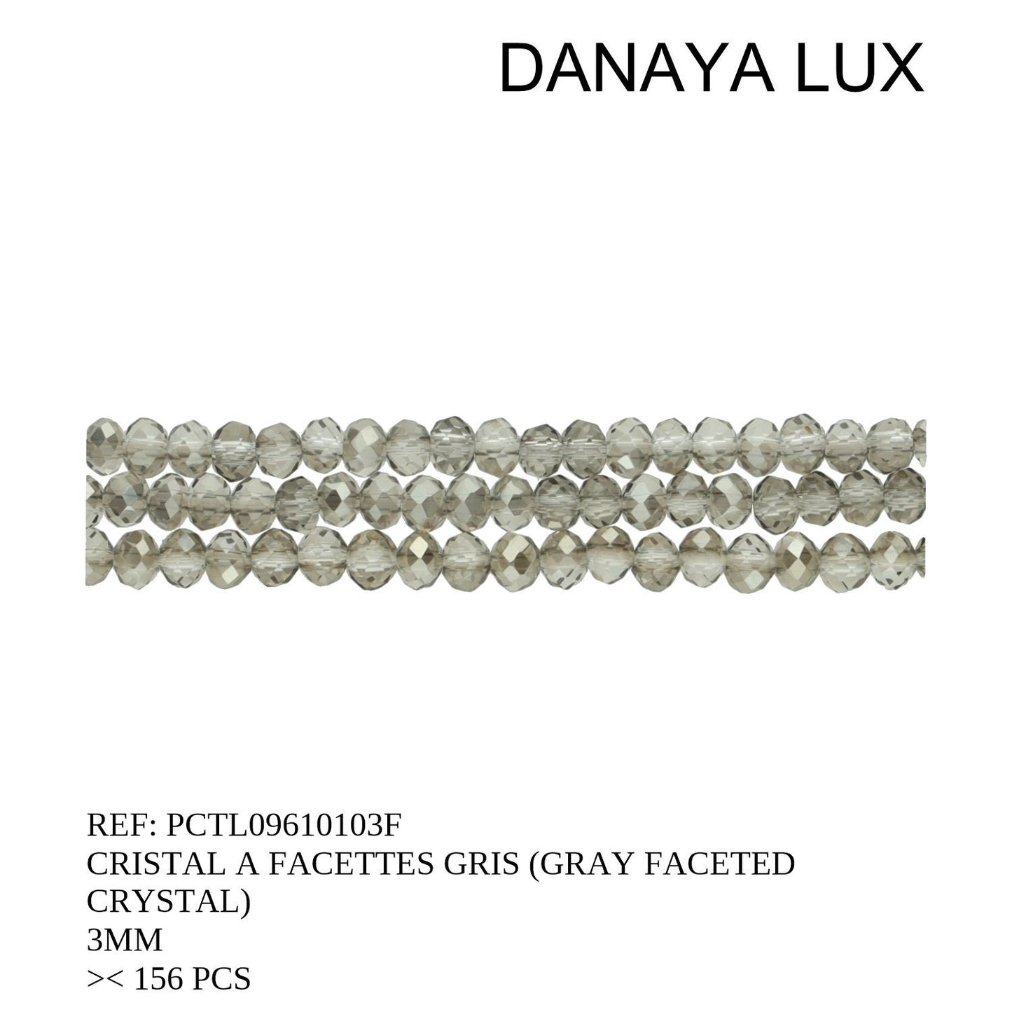 CRISTAL A FACETA GRIS 3MM