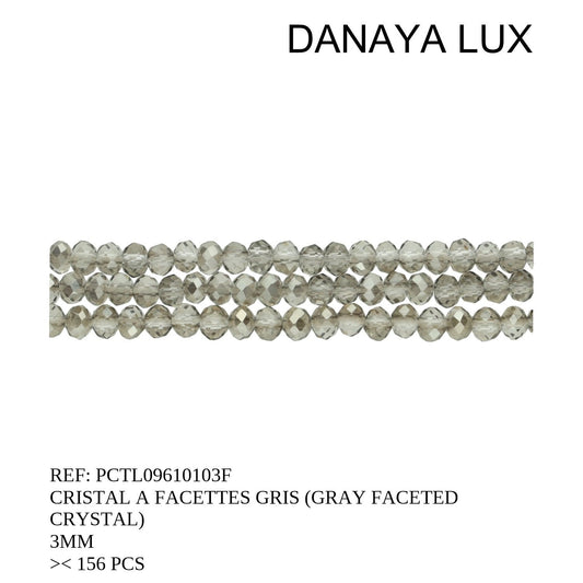 CRISTAL A FACETA GRIS 3MM