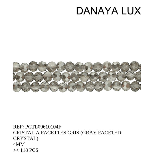 CRISTAL FACETADO GRIS 4MM