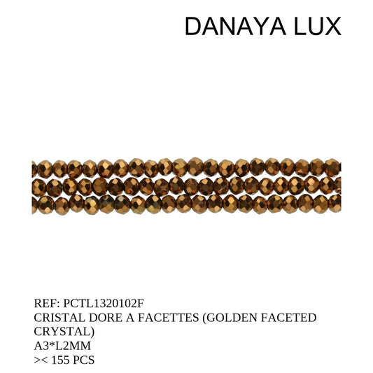 CRISTAL FACETADO DORADO A3*L2MM