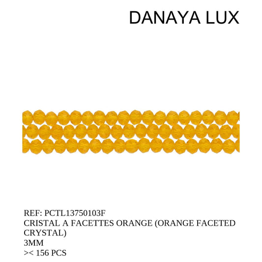 CRISTAL A FACETA NARANJA 3MM