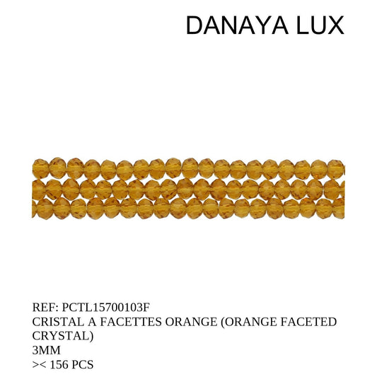CRISTAL A FACETA NARANJA 3MM