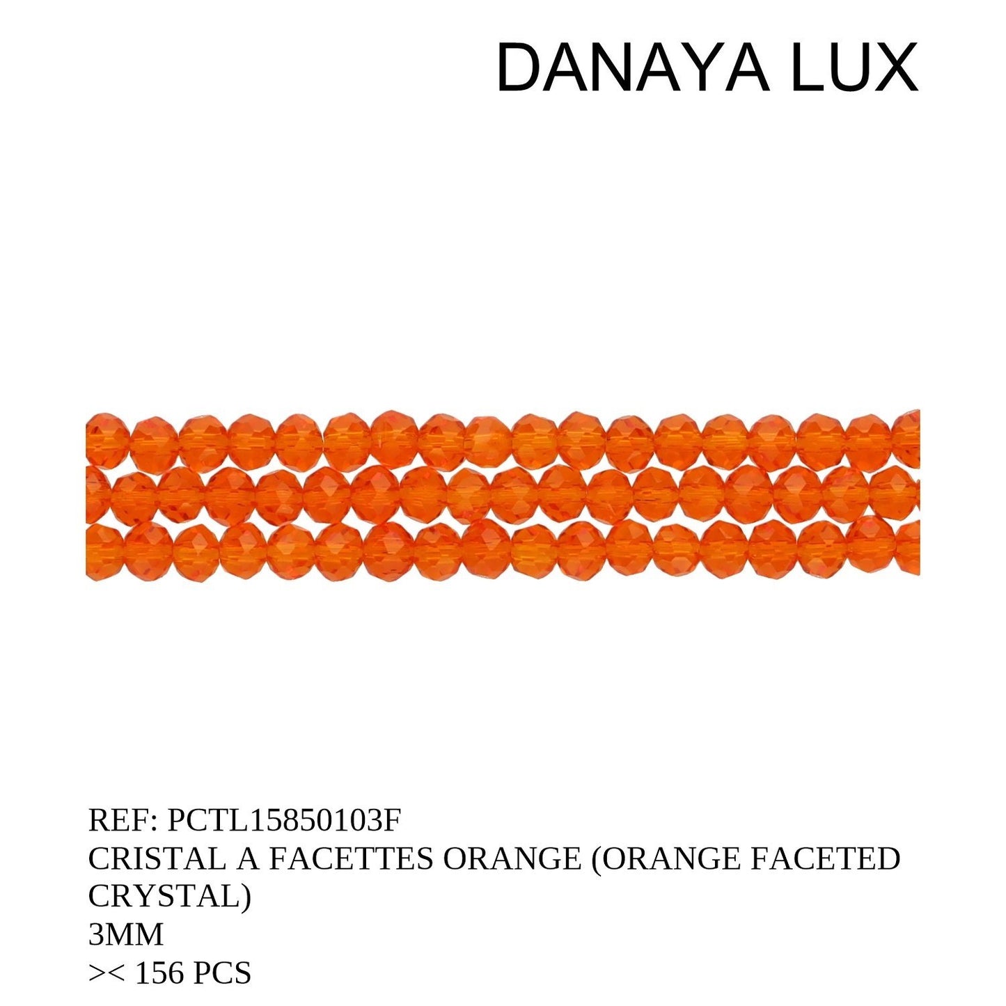 CRISTAL A FACETA NARANJA 3MM