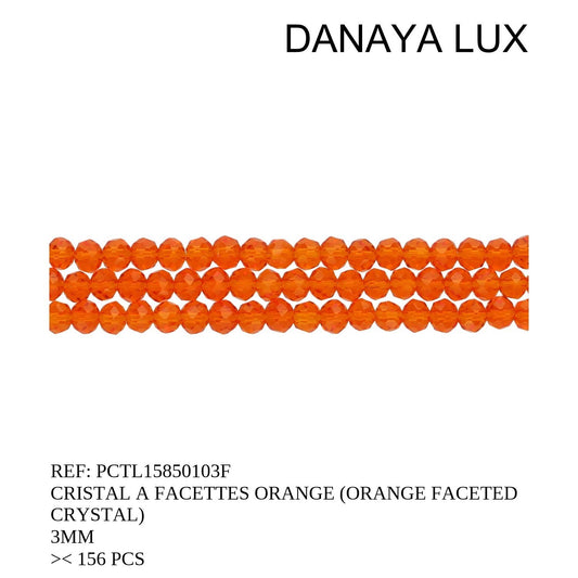 CRISTAL A FACETA NARANJA 3MM