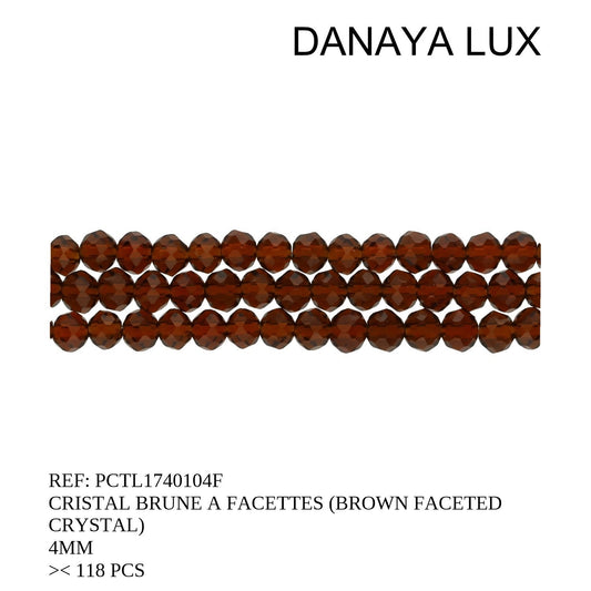 CRISTAL À FACETTES MARRON 4MM