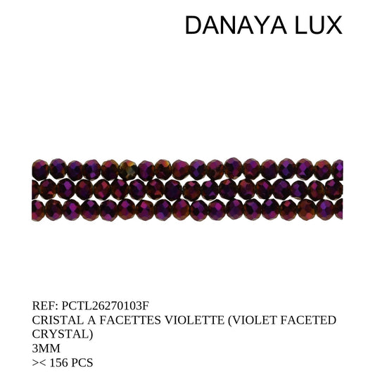CRISTAL A FACETTES VIOLETTE 3MM