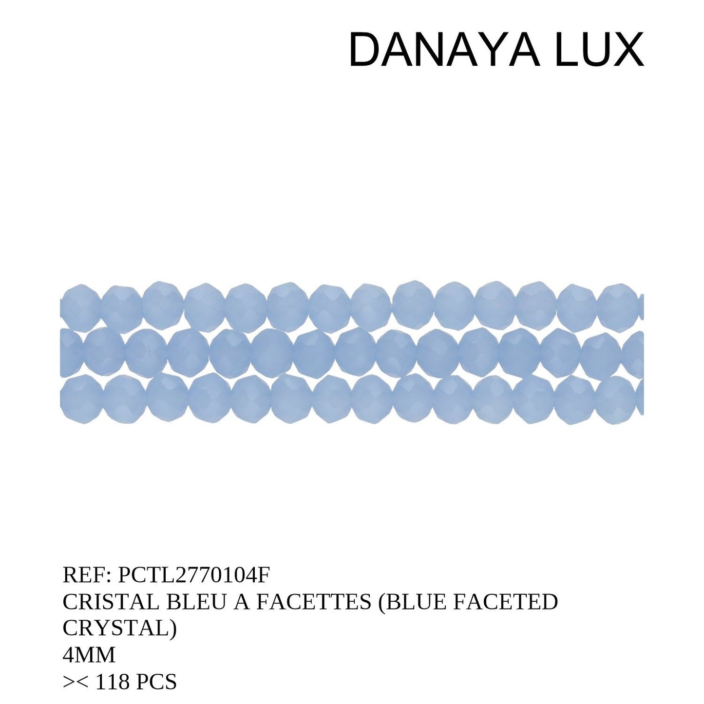 CRISTAL À FACETTES BLEU 4MM