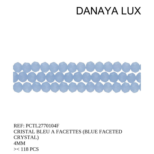 CRISTAL À FACETTES BLEU 4MM