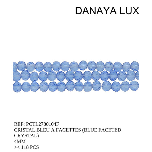 CRISTAL À FACETTES BLEU 4MM