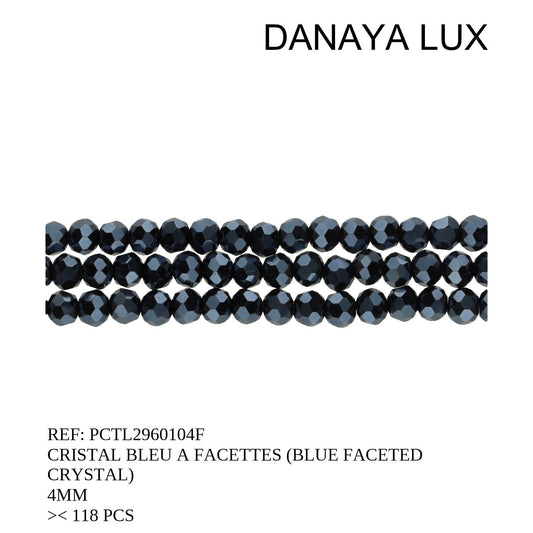 CRISTAL À FACETTES BLEU 4MM