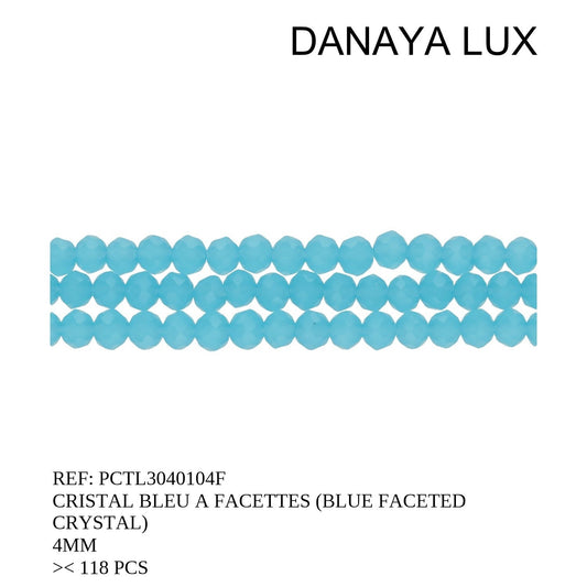 CRISTAL À FACETTES BLEU 4MM