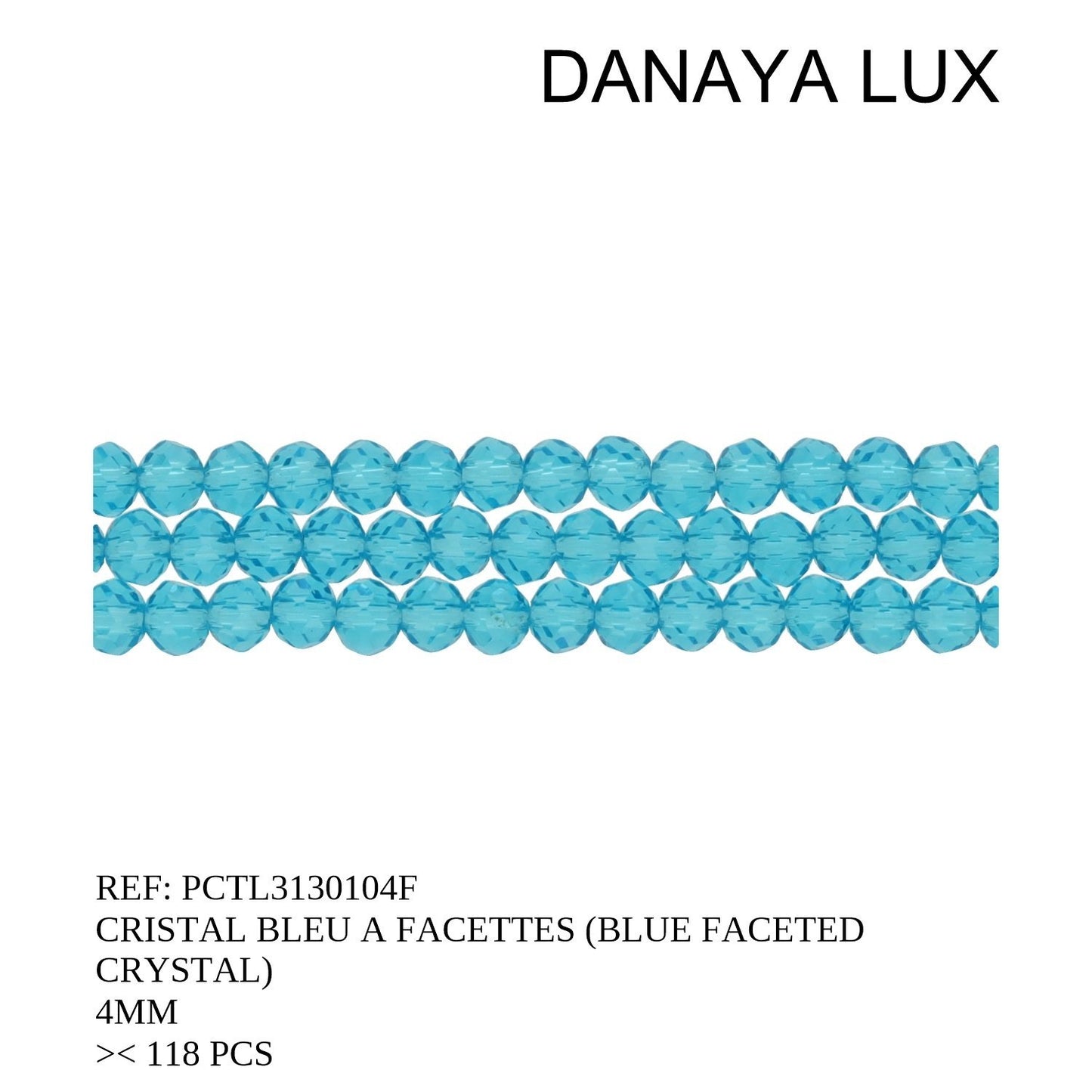 CRISTAL À FACETTES BLEU 4MM