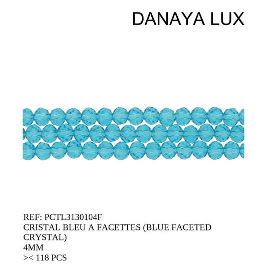 CRISTAL À FACETTES BLEU 4MM